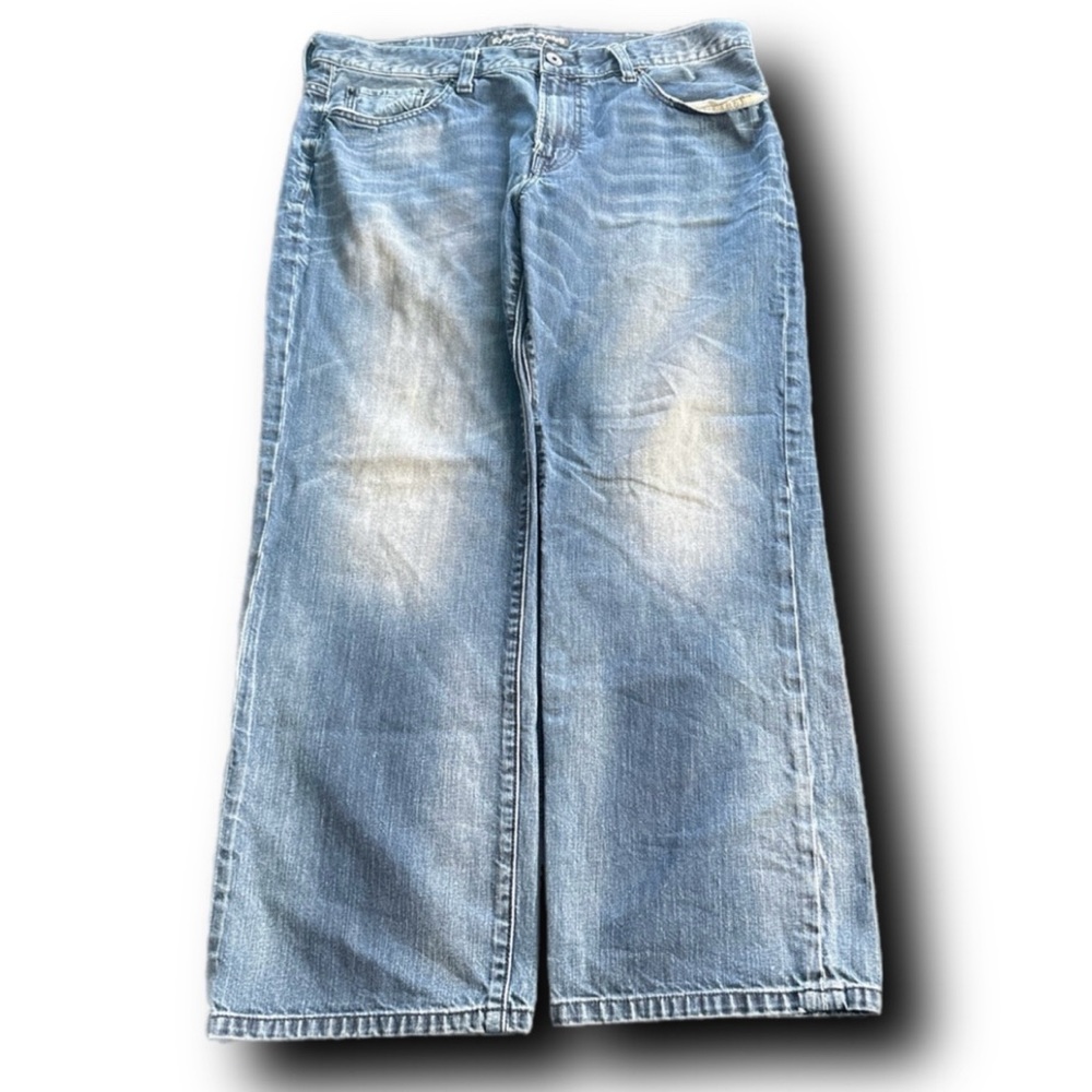 Vintage Express Jeans With Crazy Knee Fading baggy fit 38x32 no flaws great con